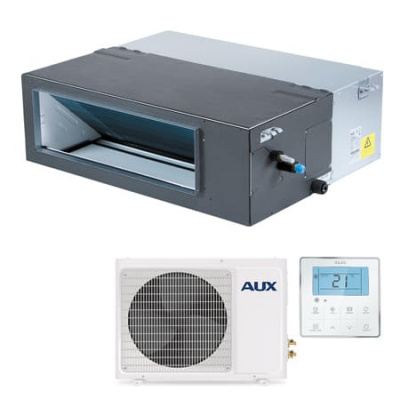 Канальный кондиционер AUX ALMD-H60/5R1B (v2) + XK-05, черный